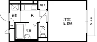 兵庫県西宮市上甲子園2丁目【アパート】の間取り