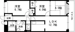 ジャルダン上ヶ原壱番館【2階】の間取り