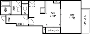 サンリットゼファー【1階】の間取り