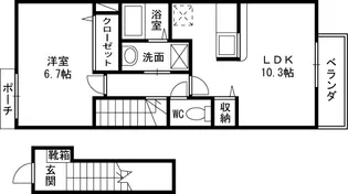サンリットゼファー【2階】の間取り
