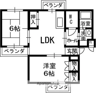 ヴィレロワイヤル【2階】の間取り