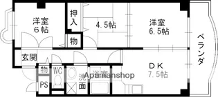 カルチェ清水谷【209号室】の間取り