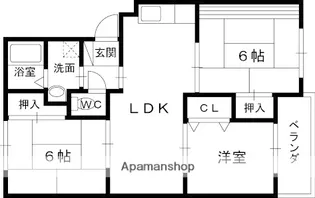 メゾンデクルール【102号室】の間取り