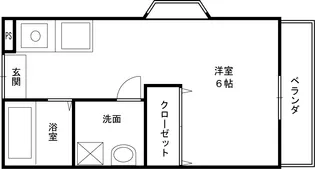 セゾンド香里【4F号室】の間取り