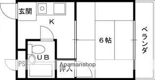 シャトー八坂【202号室】の間取り