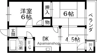 芳栄ハイツ【4階】の間取り