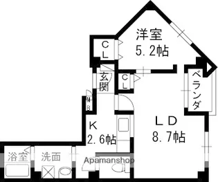 アーカンシェル東寝屋川【5階】の間取り
