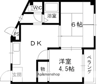 第1松田ハイム【3階】の間取り
