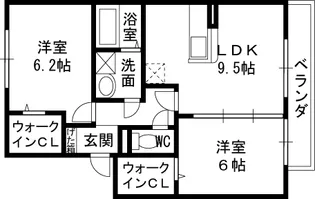 アムール【201号室】の間取り
