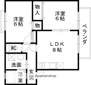 ソレイユ2号館【2階】の間取り