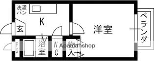 サマックス山之上【201号室】の間取り
