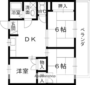 コーポラス美光【4階】の間取り