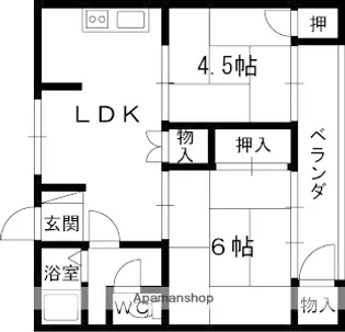 塚本マンション【3階】の間取り