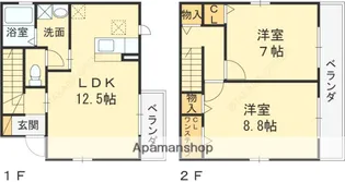 ウィンベル高倉A棟【103号室】の間取り