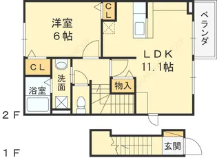 セレニテ【206号室】の間取り