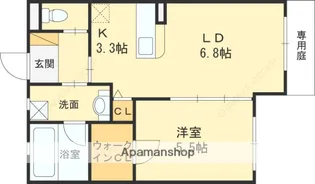 ルシアコート大利元町【1階】の間取り