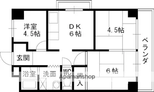 コーポ大社【5階】の間取り