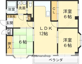 甲東イーストマンション【1階】の間取り