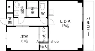 M’プラザ楠根壱番館【8階】の間取り