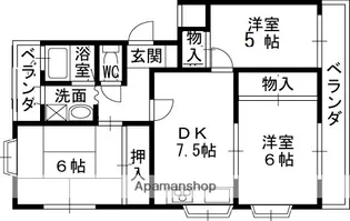 大阪府高槻市川西町1丁目【マンション】の間取り