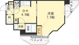 さんさん千林【5階】の間取り