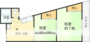 マンション島村【2階】の間取り