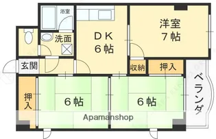 グリーンサイド大西【206号室】の間取り