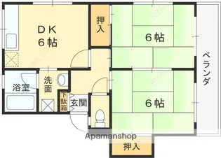 大阪府高槻市土橋町【マンション】の間取り