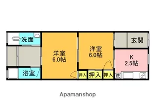 関西マンション【3階】の間取り