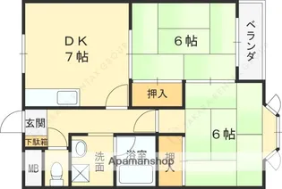 三幸ハイツ【3階】の間取り