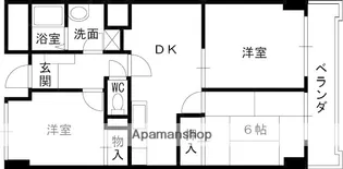GEパークサイド【405号室】の間取り