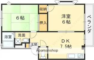 ゆったりPOPO C棟【301号室】の間取り