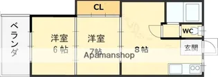 梶町マンション【301号室】の間取り