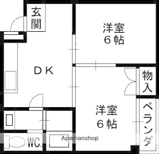 エトワルK【403号室】の間取り