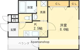 フジパレス千林大宮【101号室】の間取り