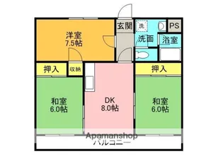 ハイメゾン中西A【2階】の間取り