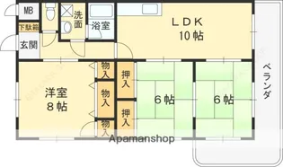 大阪府高槻市庄所町【マンション】の間取り