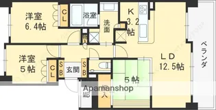 サンクタス守口大和田レジデンス【5階】の間取り