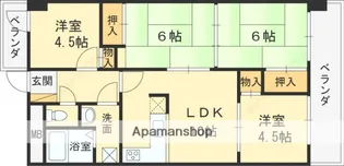 ラフォーレ夙川【7階】の間取り