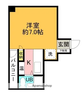 1Kの間取り画像