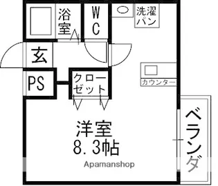 カーサ北本通【2階】の間取り