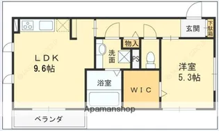 レブ エスペランス【1階】の間取り
