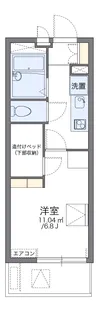 レオパレスセジュール高槻【1階】の間取り