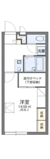 レオパレス門真みなみA【1階】の間取り