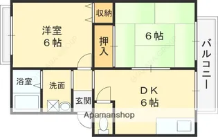ガーデンハイツ小林2号棟【2階】の間取り