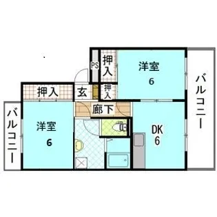 IMCサンヨーヴィレッジ【201号室】の間取り