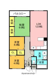 大阪府枚方市東中振1丁目【マンション】の間取り