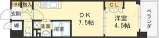 ザ・パークハビオ天満橋【6階】の間取り