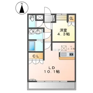 グレイス ヒル・アート【1階】の間取り