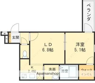 フジパレス守口Ⅶ番館【2階】の間取り